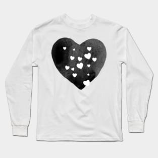Grey Heart Long Sleeve T-Shirt